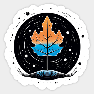 Maple Leaf abstract Design Celebrate Canada Day with Pride and style Sticker